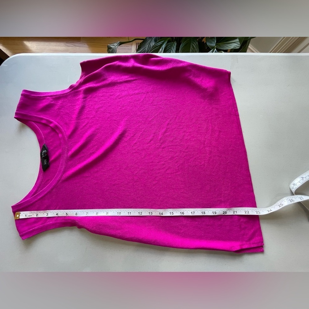 Ming Wang sized 0X fuchsia pink tank mature career work modest layer office - Picture 9 of 11